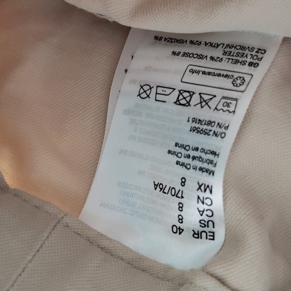 H&m paperbag beige high waisted cargo shorts size 8 nwt - Picture 7 of 7